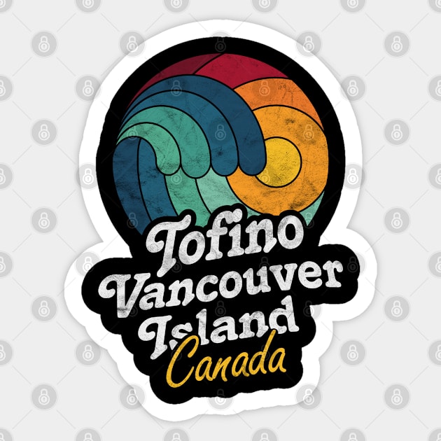 Tofino Vancouver Island Canada Surfing Surf Sunset Wave Sticker by MrTeee